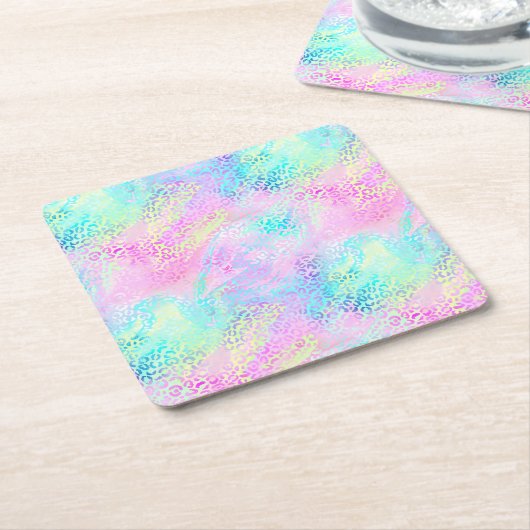 ザイリディスレオレオパシリーズデザイン10 スクエアペーパーコースター (アングル)