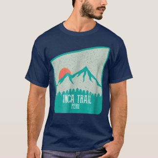 ザインカトレイルペルーマチュピチュハイキングキャンピング Tシャツ