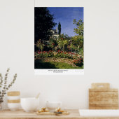 ザインテ・アドレッセバイクロード・モネの庭の花 ポスター (キッチン)