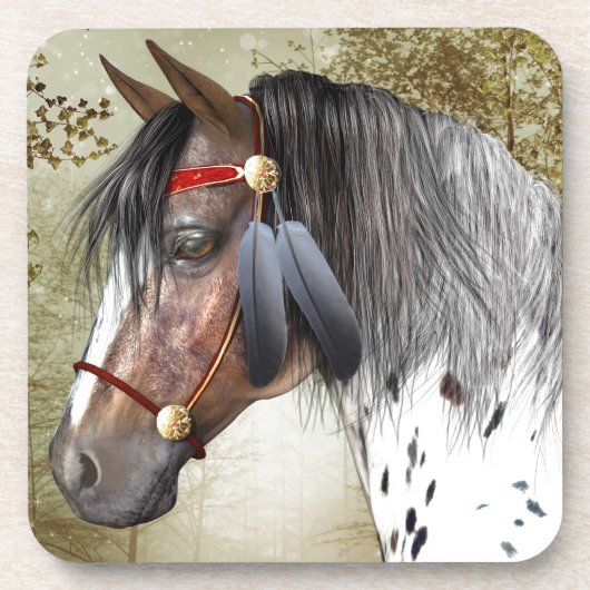 ザインディアンポニーコルクコースター コースター (正面)