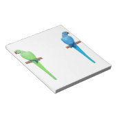 ザインディアンリングネックパラケートメモ帳 ノートパッド (アングル)