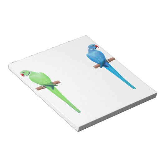 ザインディアンリングネックパラケートメモ帳 ノートパッド (アングル)