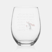 ザインベーシ感じブルのおもしろいジン・ワイン引用文 ステムなしワイングラス (裏面)