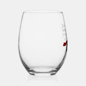 ザインベーシ感じブルのおもしろいジン・ワイン引用文 ステムなしワイングラス (右)