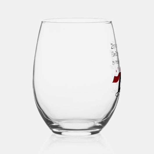 ザインベーシ感じブルのおもしろいジン・ワイン引用文 ステムなしワイングラス (右)