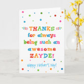 ザイードの父の日札 カード (黄色い花)