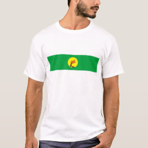 ザイールコンゴの国の長い旗の国家の記号の名前 Tシャツ