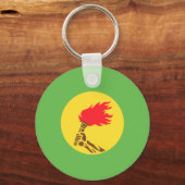 ザイール国旗 キーホルダー (正面)