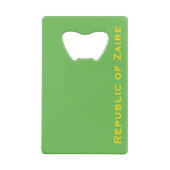 ザイール国旗 – コンゴ民主共和国 クレジットカード栓抜き (裏面)