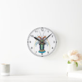 ザイ絵を描スロブスター時計 ラウンド壁時計 (ホーム)