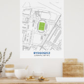 ザウィズザビドゴシュツスタジアムマップデザイン ポスター (キッチン)