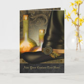 ザウィッチズハットカスタムグリーティングスカード カード (黄色い花)