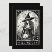 ザウィッチタロットカードヴィンテージハロウィーンウィッチ 招待状 (正面/裏面)