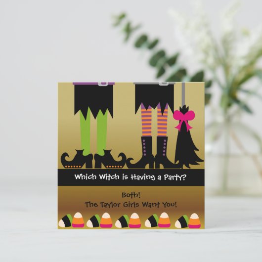 ザウィッチハロウィーン誕生日パーティー招待状 招待状 (スタンド正面)