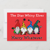 ザウィニー小妖精や小人メリーーパーティの招待状 セーブザデート (正面)