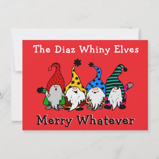 ザウィニー小妖精や小人メリーーパーティの招待状 セーブザデート (正面)