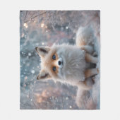 ザウィンターキツネ フリースブランケット (正面)