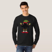 ザウィード喫煙小妖精や小人エディブルクリスマスパーティーサポート Tシャツ (正面フル)