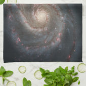 ザウィールプール銀河系M51および宇宙のコンパニオン キッチンタオル (折り畳み)