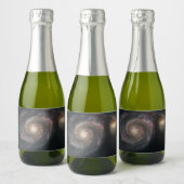 ザウィールプール銀河系M51および宇宙のコンパニオン スパークリングワインラベル (ボトル)