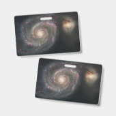 ザウィールプール銀河系M51および宇宙のコンパニオン バッジ (正面&裏面)