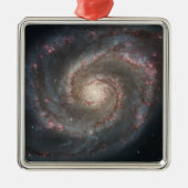 ザウィールプール銀河系M51および宇宙のコンパニオン メタルオーナメント (正面)