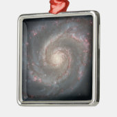 ザウィールプール銀河系M51および宇宙のコンパニオン メタルオーナメント (左)