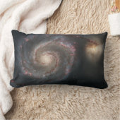 ザウィールプール銀河系M51および宇宙のコンパニオン ランバークッション (ブランケット)