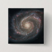 ザウィールプール銀河系M51および宇宙のコンパニオン 缶バッジ (正面)