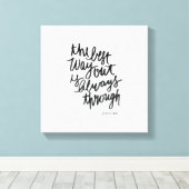 ザウェイアウト最高のモチベーション引用文ブラシレタリング キャンバスプリント (インサイチュ (ウッドフロア))