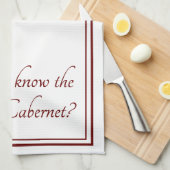 ザウェイトゥカベルネおもしろいワイン引用文 キッチンタオル (四つ折り)