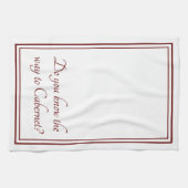 ザウェイトゥカベルネおもしろいワイン引用文 キッチンタオル (横)