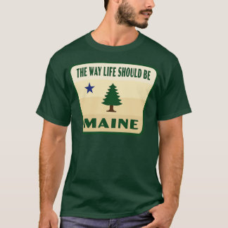 ザウェイライフはメインレトロパインツリーバッジ Tシャツ