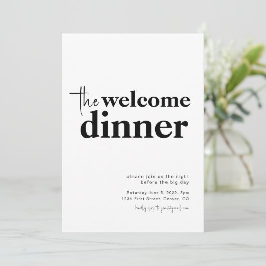 ザウェルカムディナーリハーサルディナー招待状 招待状 (スタンド正面)