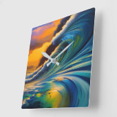 ザウェーブアットサンライズ スクエア壁時計 (傾斜)