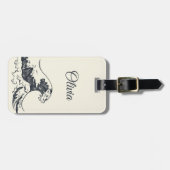 ザウェーブオフ素晴らし神奈川イラストレーション ラゲッジタグ (正面横)