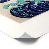 ザウェーブオ素晴らしフ神奈川ヴィンテージイラストレーション ポスター (角)