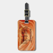 ザウェーブサウスウェスト抽象芸術パーソナライズされたネームバッグ ラゲッジタグ (正面縦)