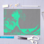 ザウェーブシー素晴らしホムグリーン&グレーティッシュペーパー 薄葉紙 (クラフト)