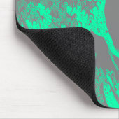 ザウェーブシー素晴らしホムグリーン&グレー マウスパッド (コーナー)