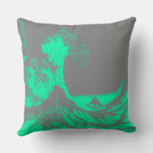 ザウェーブシ素晴らしーフォルムグリーン&グレイ枕 クッション (裏面)