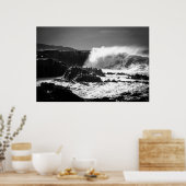 ザウェーブブラック&ホワイト ポスター (キッチン)