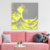 ザウェー素晴らしブキャンバスプリントイエロー&グレー キャンバスプリント (インサイチュ (リビング))