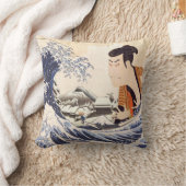ザウェー素晴らしブ浮世絵コラージュ クッション (ブランケット)