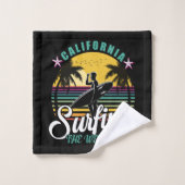 ザウエストコースト – カリフォルニアサーフィン バスタオルセット (ウォッシュタオル)