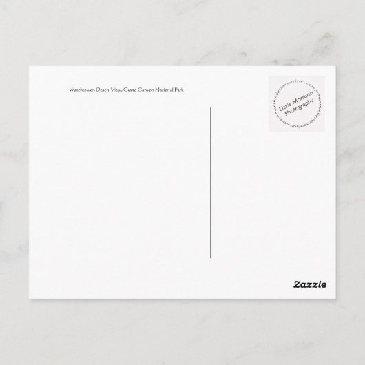 ザウォッチタワーアットデザートビューイングランドキャニオン ポストカード (裏面)