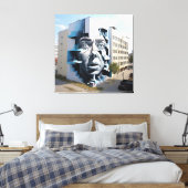 ザウォッチフル顔 キャンバスプリント (インサイチュ (寝室))