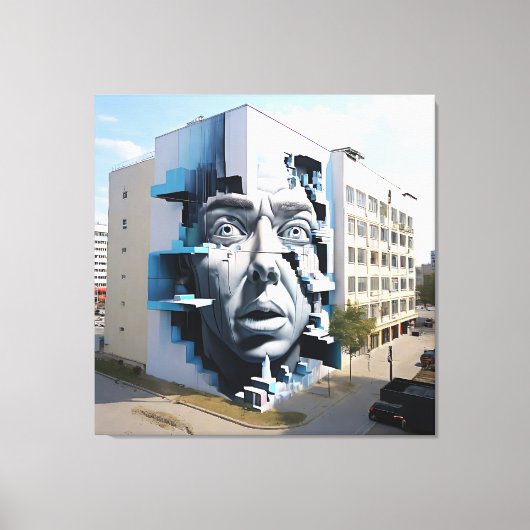 ザウォッチフル顔 キャンバスプリント (正面)