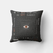 ザウォッチャー – テクノ – ブルタリストストリートウェアデザイン クッション (裏面)