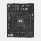 ザウォッチャー – テクノ – ブルタリストストリートウェアデザイン フリースブランケット (正面)